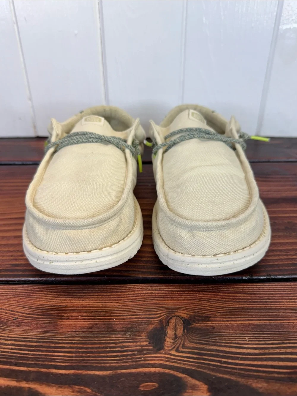 Hey Dude Wally Coastline Stone White Slip-On Shoes Men’s Size 10